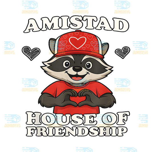 Raccoon-Amistad-House-Of-Friendship-Friendly-School-Png