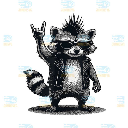 Raccoon-Rock-Music-Png