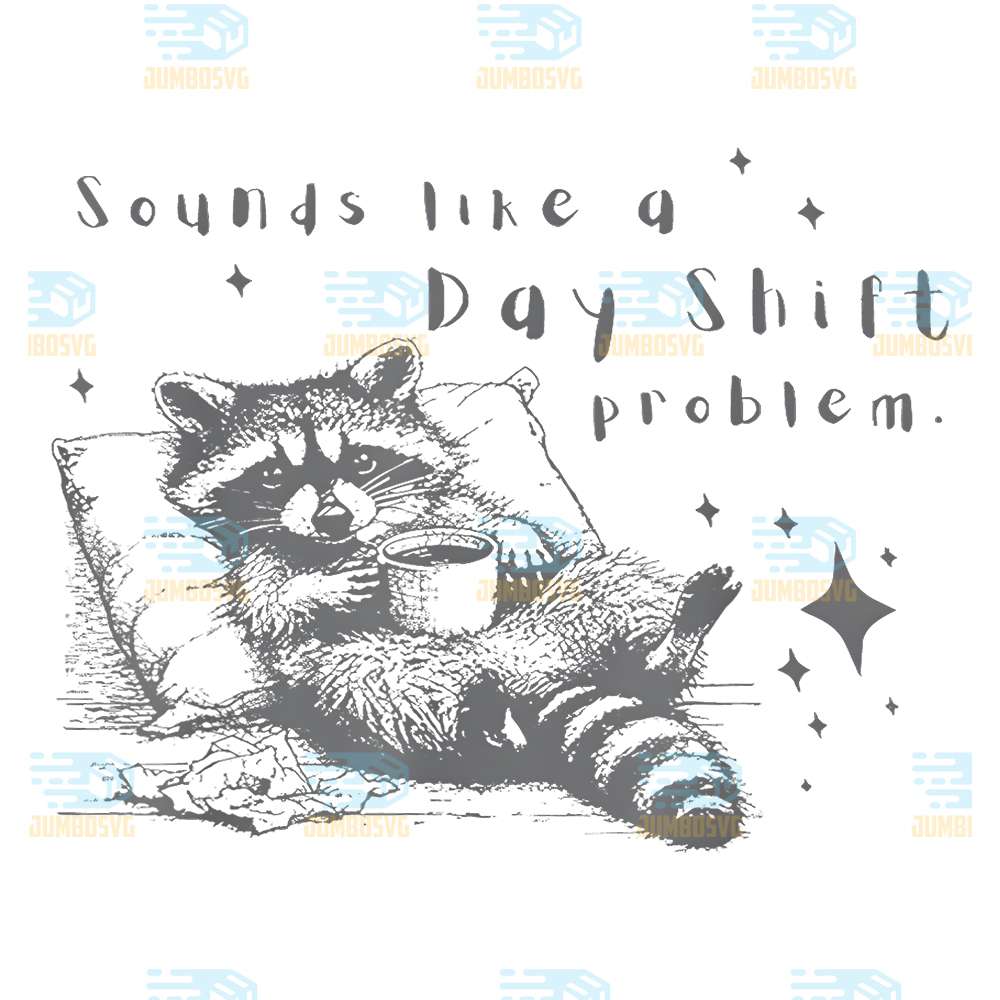 Raccoon-Sounds-Like-A-Day-Shift-Problem-Nurse-Png