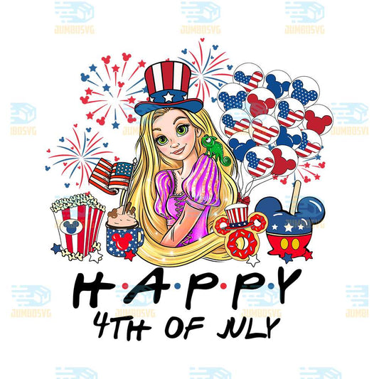 Rapunzel-America-Happy-4th-Of-July-Png