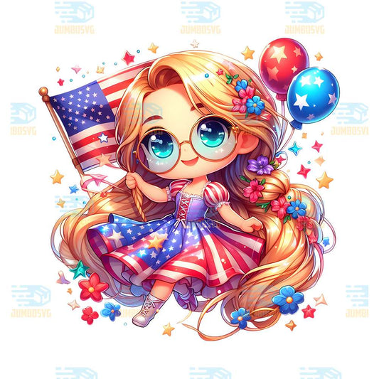 Rapunzel-Princess-America-4th-Of-July-Png