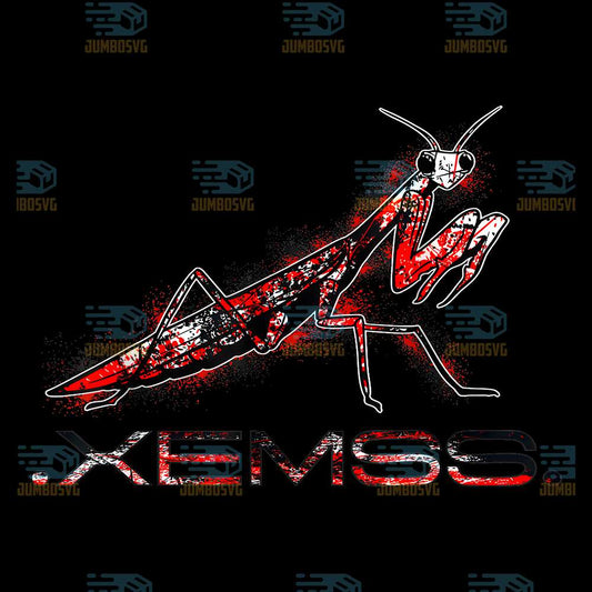 Red-And-Black-Praying-Mantis-Png