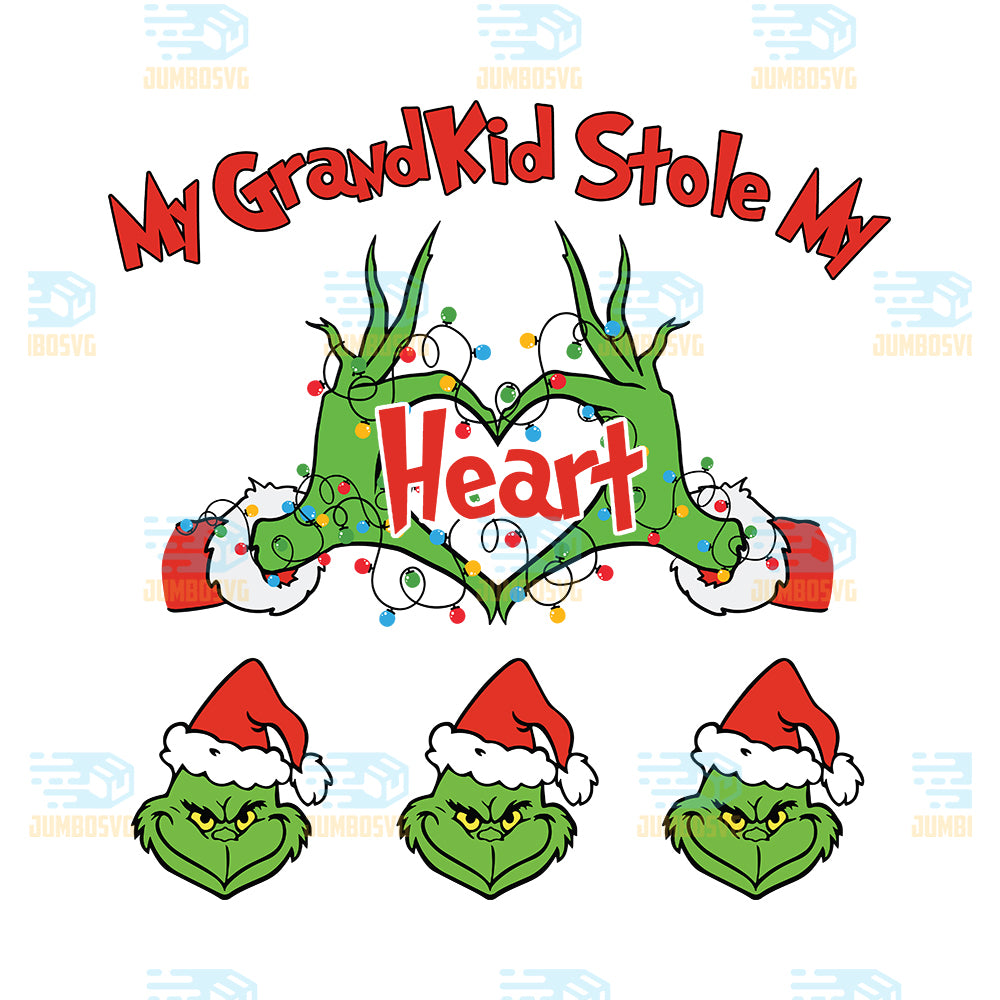 Red-My-Grandkids-Stole-My-Heart-Christmas-Png
