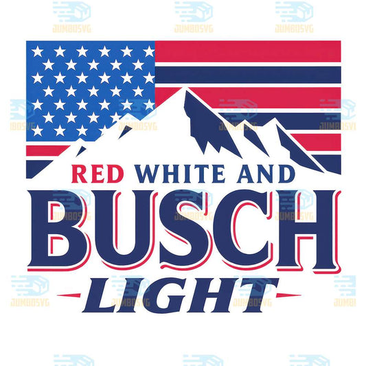 Red-White-And-Busch-Light-4th-Of-July-Png-3