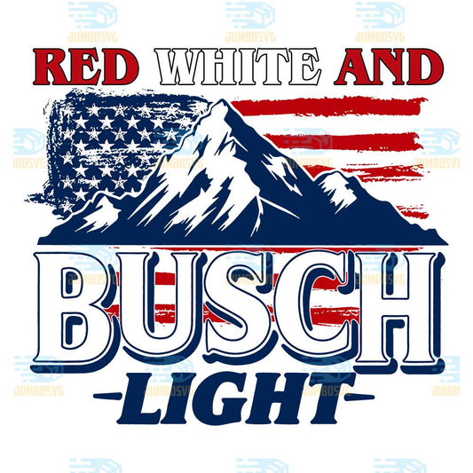 Red-White-And-Busch-Light-4th-Of-July-Png