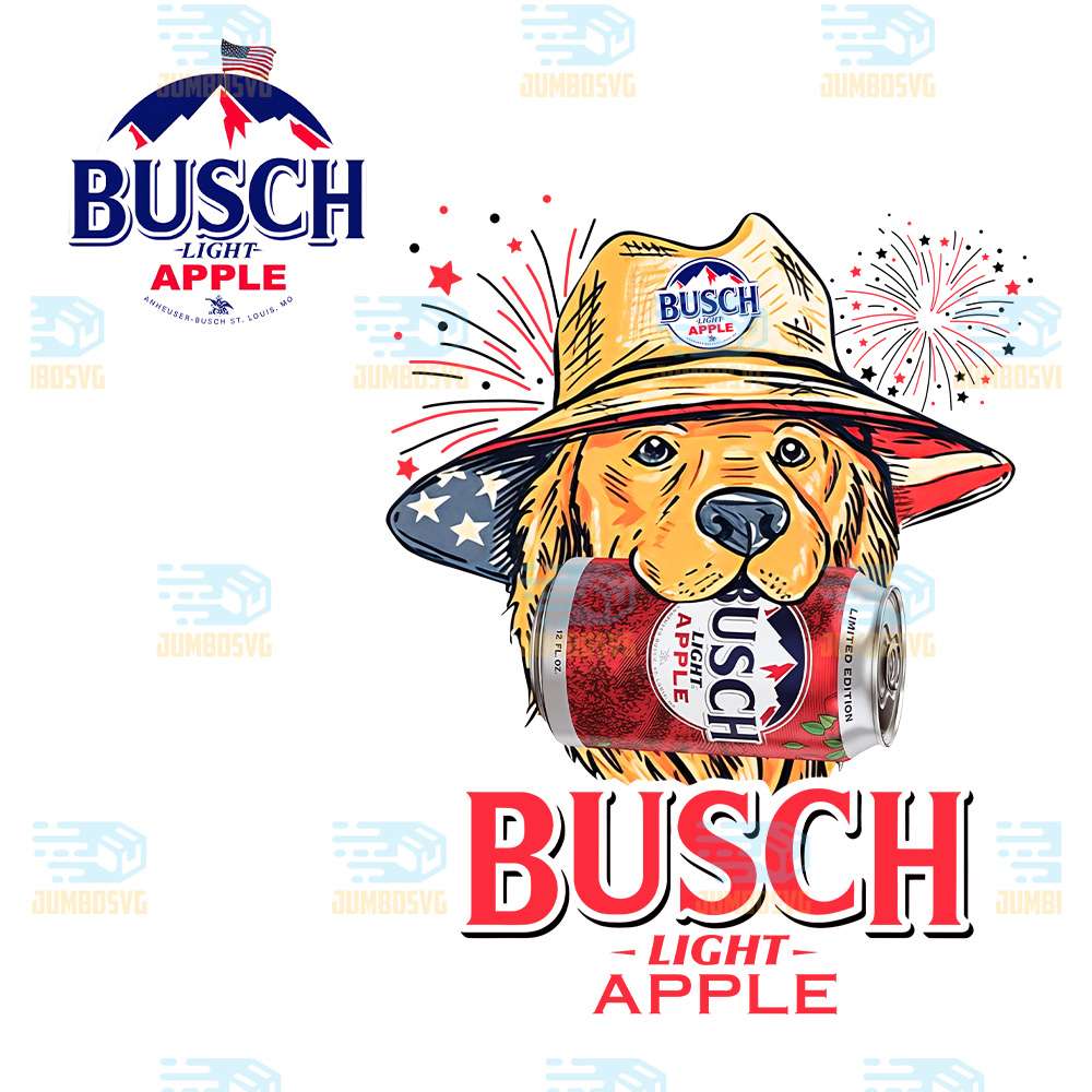 Red-White-And-Busch-Light-Apple-Dog-Png