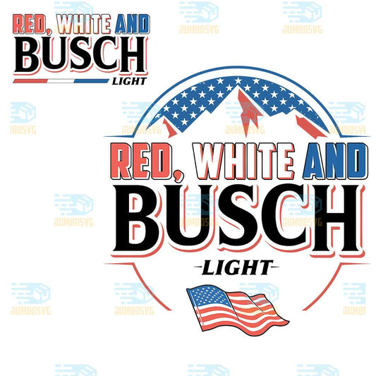 Red-White-And-Busch-Light-Beer-4th-Of-July-Png