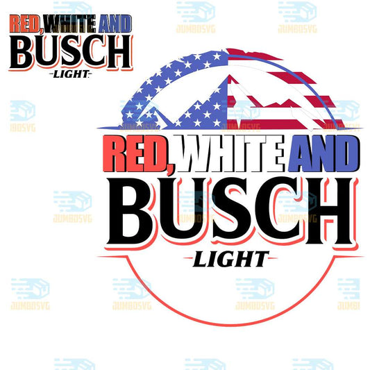 Red-White-And-Busch-Light-Png