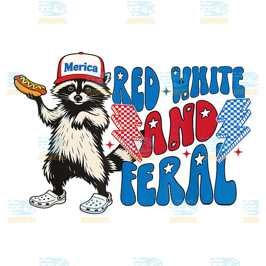 Red-White-And-Feral-4th-Of-July-Raccoon-Hot-Dog-America-Png-2