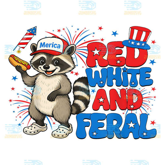 Red-White-And-Feral-4th-Of-July-Raccoon-Hot-Dog-America-Png-3