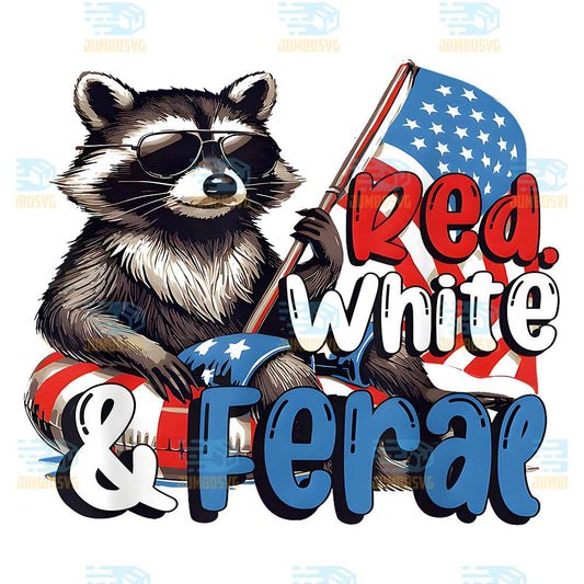 Red-White-And-Feral-4th-Of-July-Raccoon-Hot-Dog-America-Png-5
