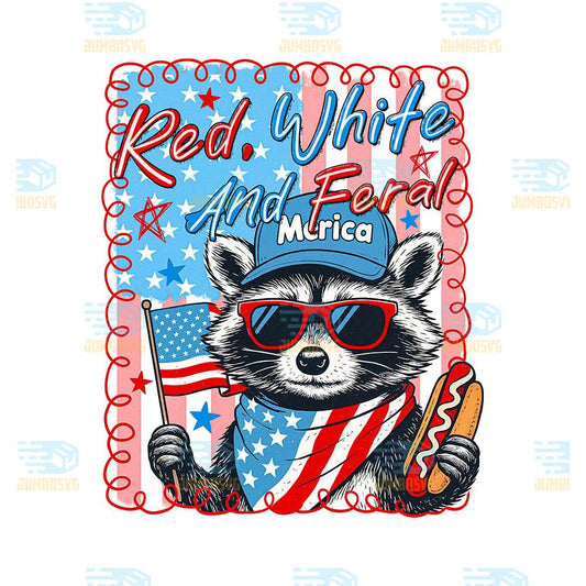 Red-White-And-Feral-Raccoon-Png