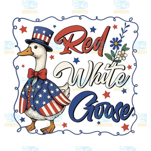 Red-White-Goose-4th-Of-July-Png