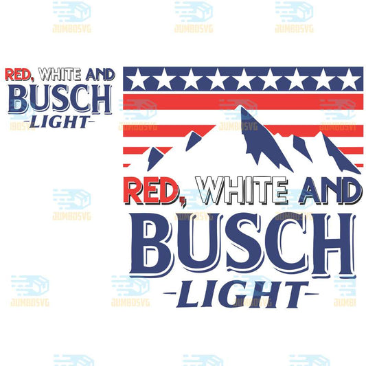 Red-White-and-Busch-Light-Svg