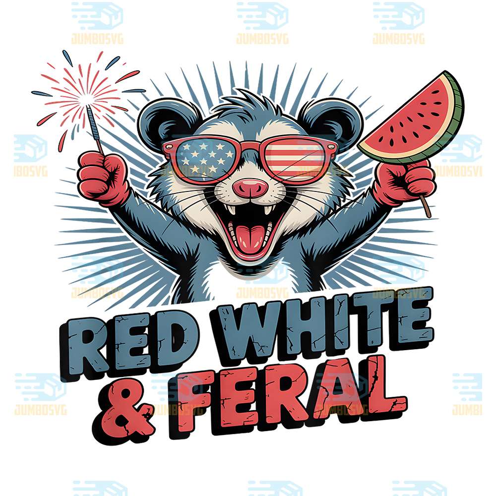 Red-White-and-Feral-Opossum-Fireworks-4th-Of-July-Png