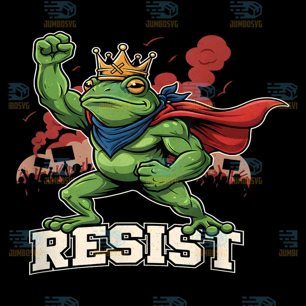 Resist-Frog-Portland-Frog-Protest-No-Kings-In-America-Png