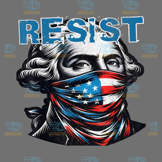 Resist-No-Kings-In-America-Since-1776-Washington-USA-Flag-Png