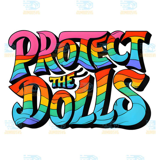 Retro-Protect-The-Dolls-LGBTQ-Pride-Png