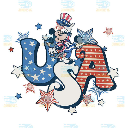 Retro-USA-Mickey-4th-Of-July-Png