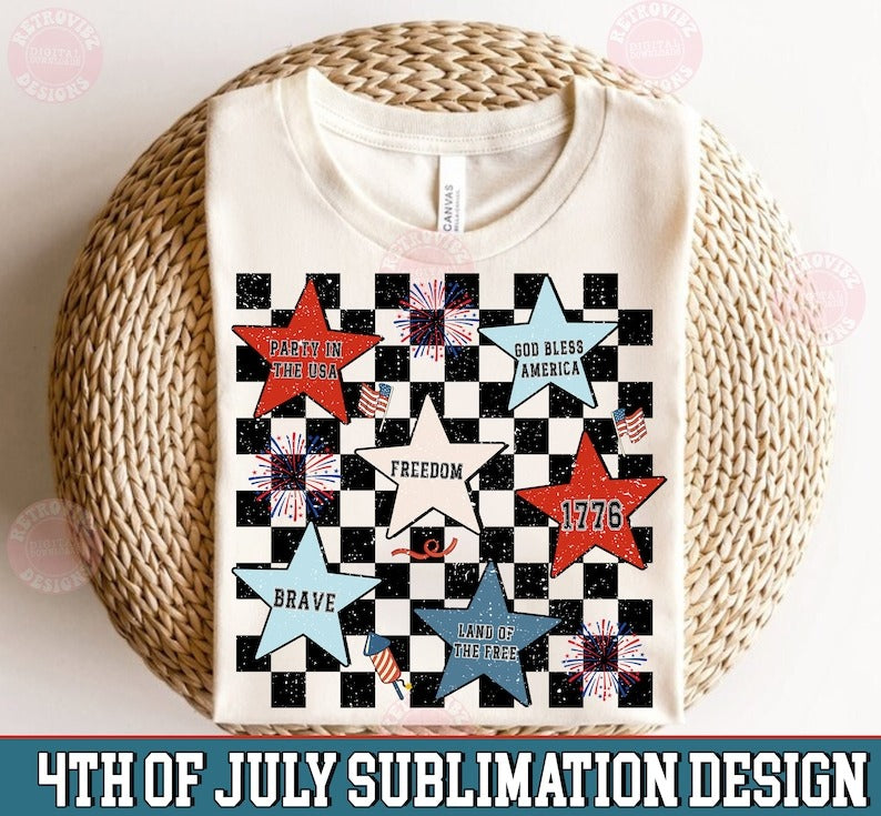 Retro 4th Of July PNG Bundle, 4th Of July Sublimation Design, America Shirt Design PNG, American mama png, Patriotic Png, Digital Download