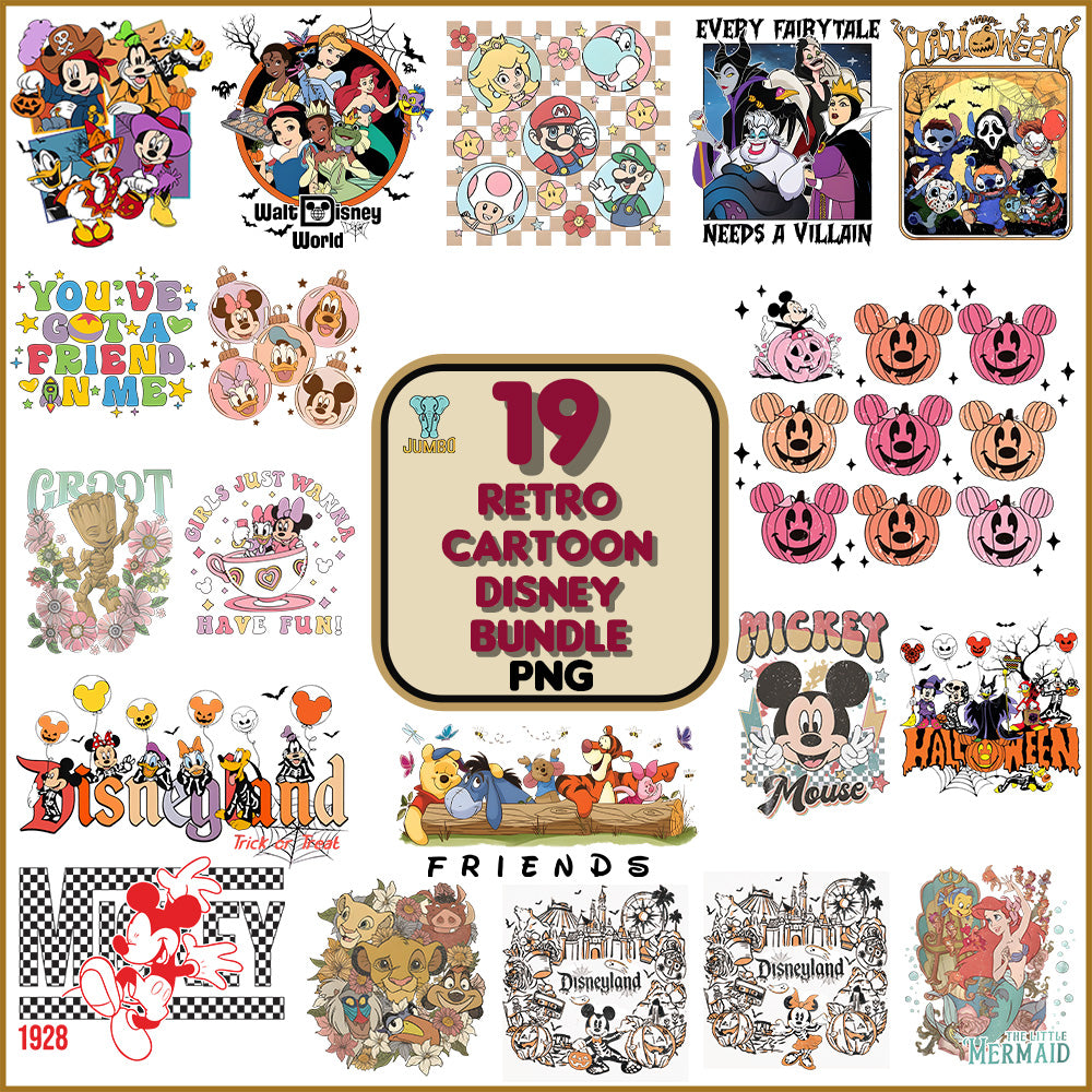 RetroCartoonDisneyPngBundle