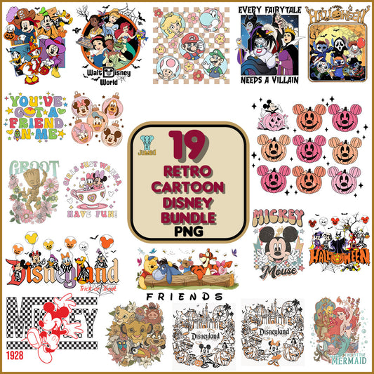 RetroCartoonDisneyPngBundle