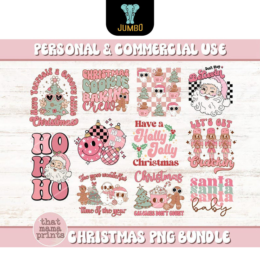 RetroChristmasPNGBundle2