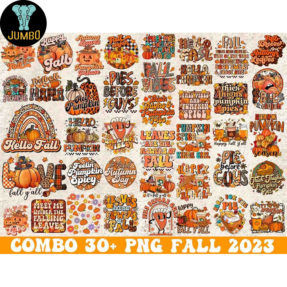 Retro Fall Bundle Png - Jumbosvg