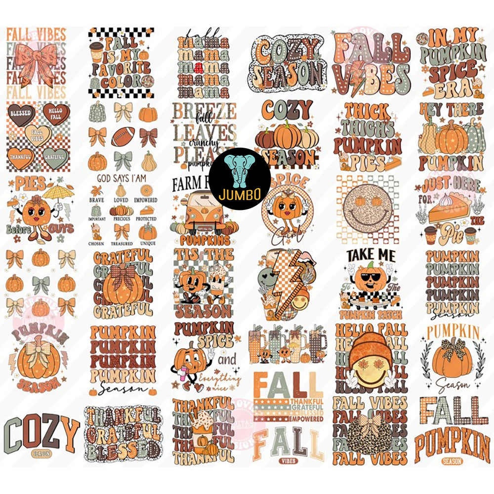 Retro Fall Png Bundle - Jumbosvg