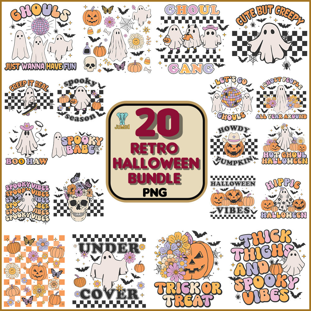 RetroHalloweenPngBundle