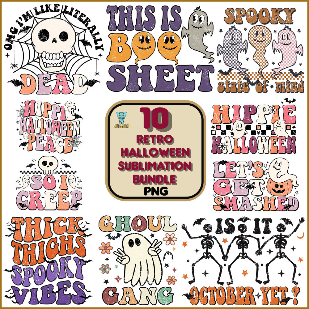 RetroHalloweenSublimationBundlePng