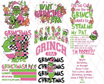 Retro Pink Christmas SVG PNG Bundle, pink Christmas png, Christmas Svg, christmas shirt design, Grinch bundle svg png , pink Grinch svg png - Jumbosvg