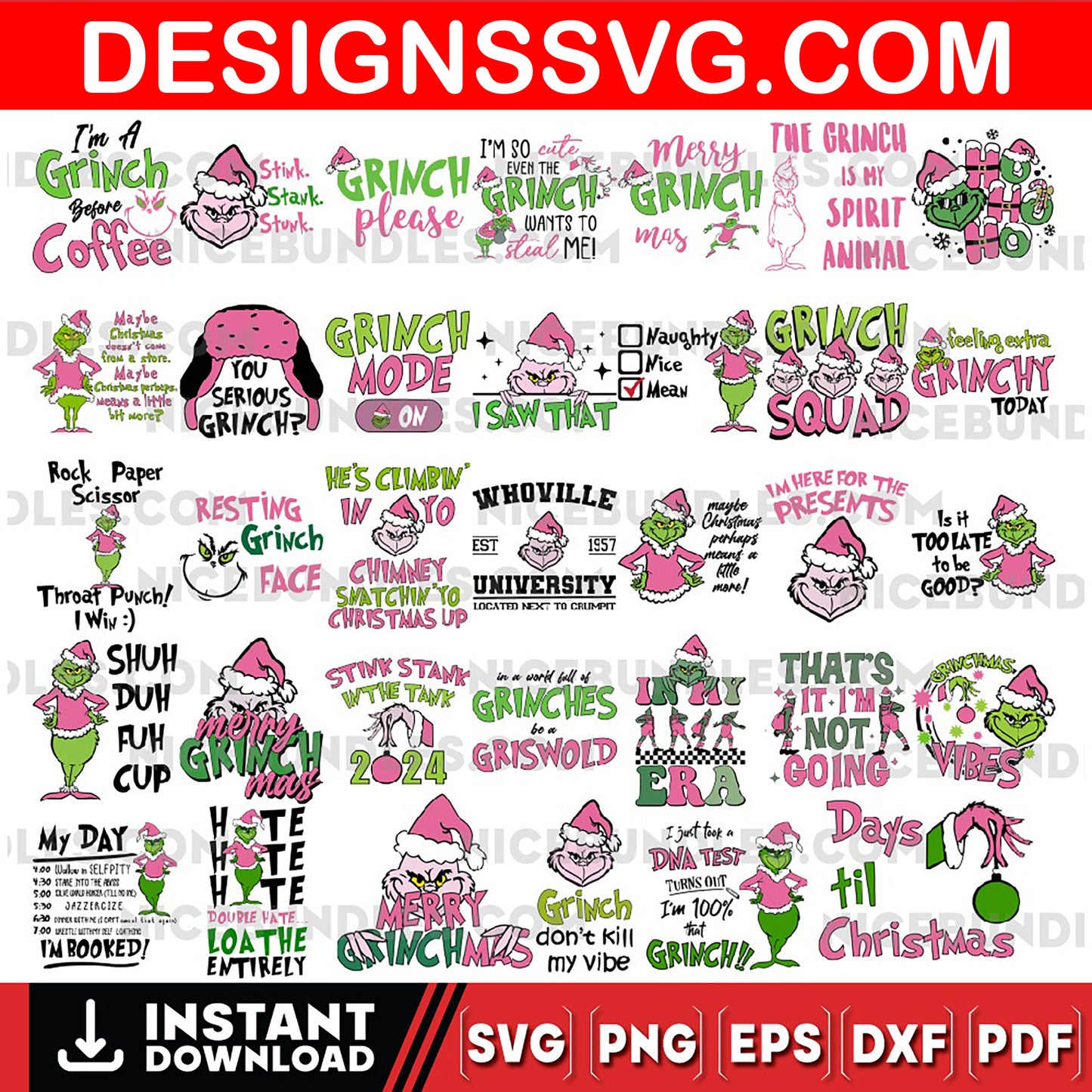 Retro Pink Christmas Svg Bundle, Grinc Bundle Svg, Christmas Svg, Merry Christmas Svg,Funny Christmas Svg,Christmas Shirt Svg,Pink Grinc Svg