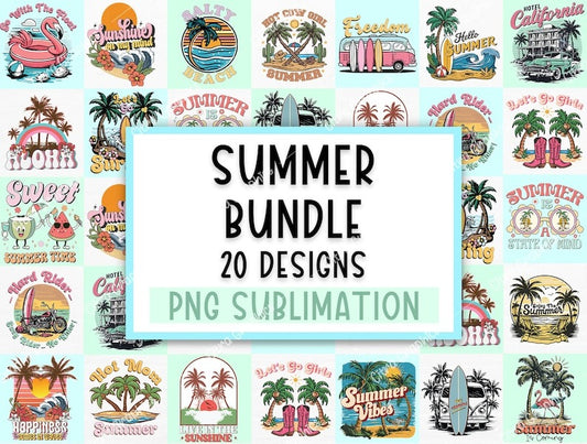 Retro Summer Bundle png, Summer vibes Svg, Summer Beach Vibes Png, Surf Vibes Png, Trendy Summer Shirts png, summertime Svg, Sublimation