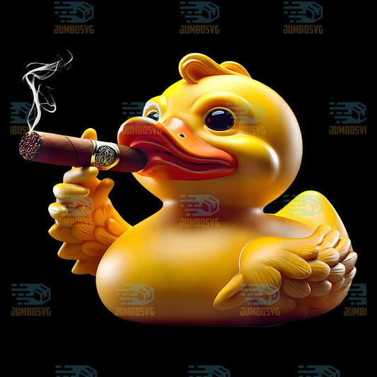 Rubber-Duck-Smoking-Cigar-Png