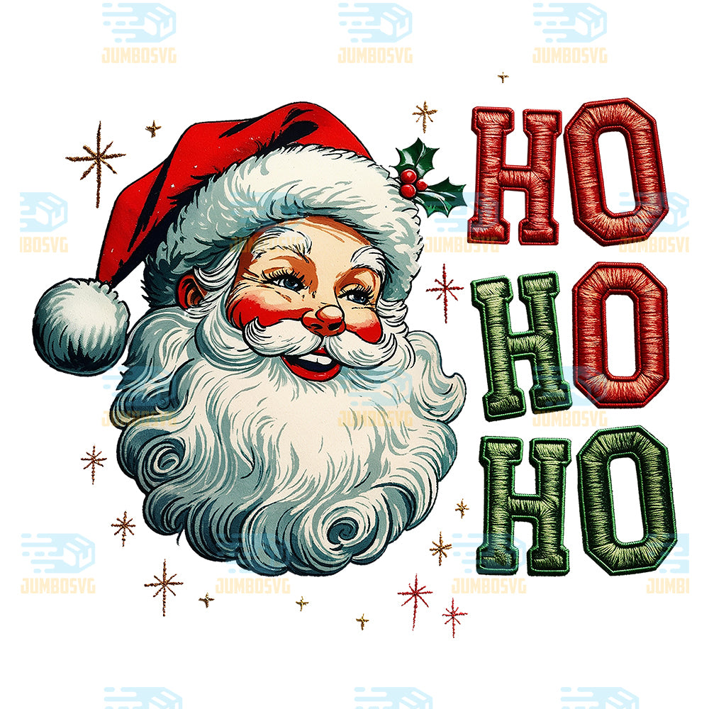 Santa-Ho-Ho-Ho-Yarn-Crochet-Christmas-Png