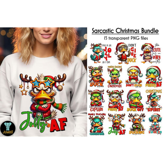 Sarcastic Christmas Sublimation Bundle Png - Jumbosvg