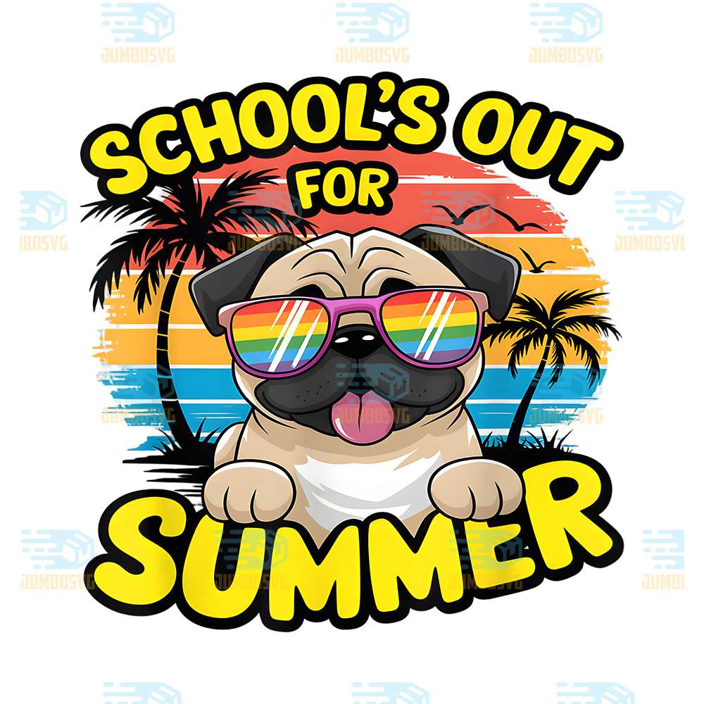 School-s-Out-For-Summer-Pug-Png