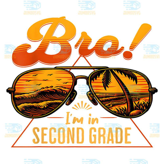 Second-Grade-Bro-Back-in-School-Retro-Cool-Sunglasses-Png