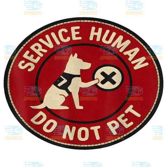 Service-Human-Do-Not-Pet-Vintage-Sunset-Support-Dog-Png