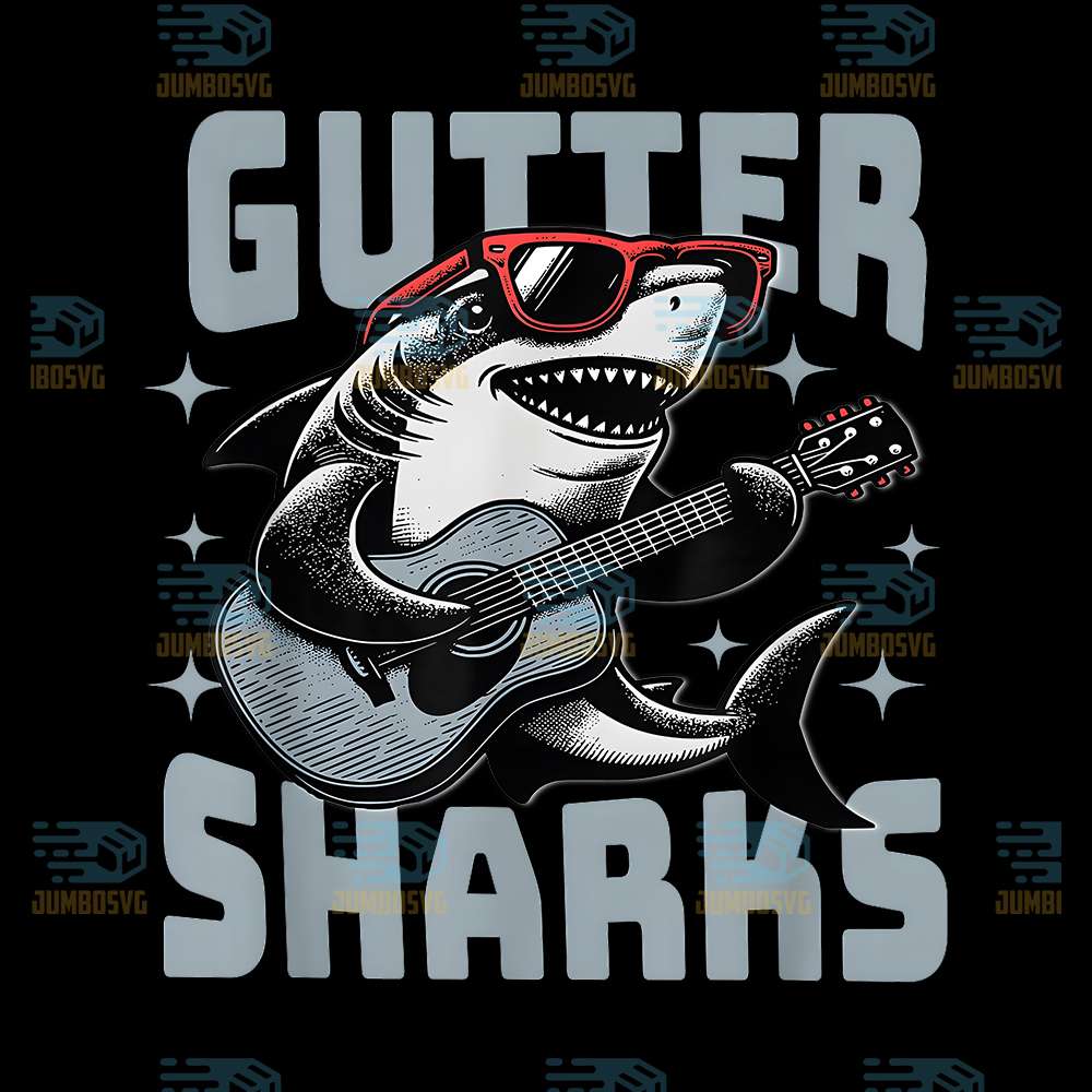 Shark-Playing-Guitar-With-Sunglasses-Png