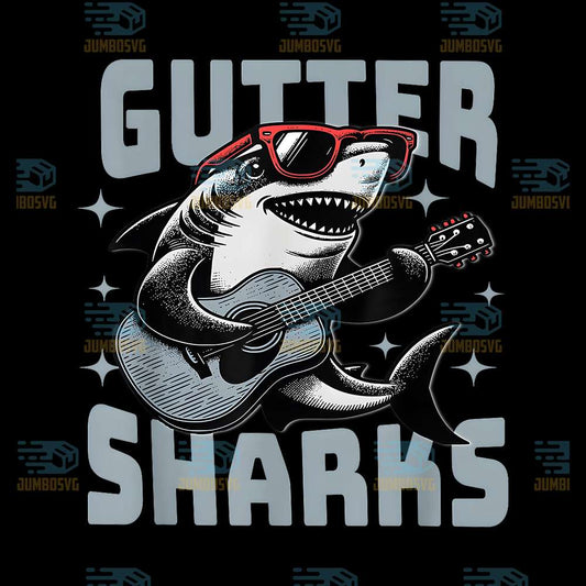Shark-Playing-Guitar-With-Sunglasses-Png