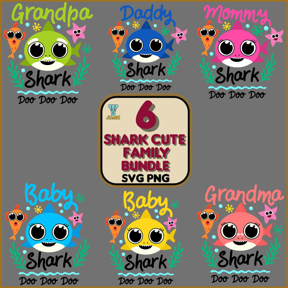 SharkCuteFamilySvgBundle6