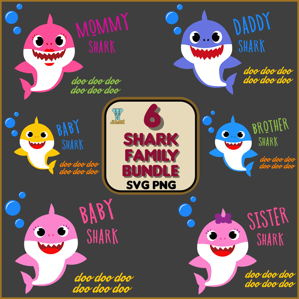 SharkFamilyBundleSvg9