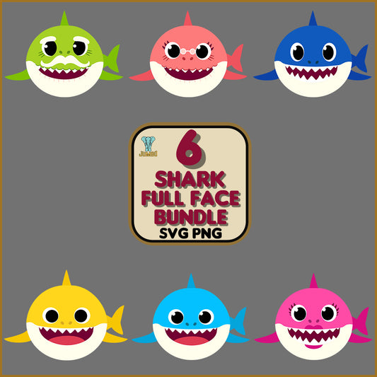 SharksFullFaceSvgBundle