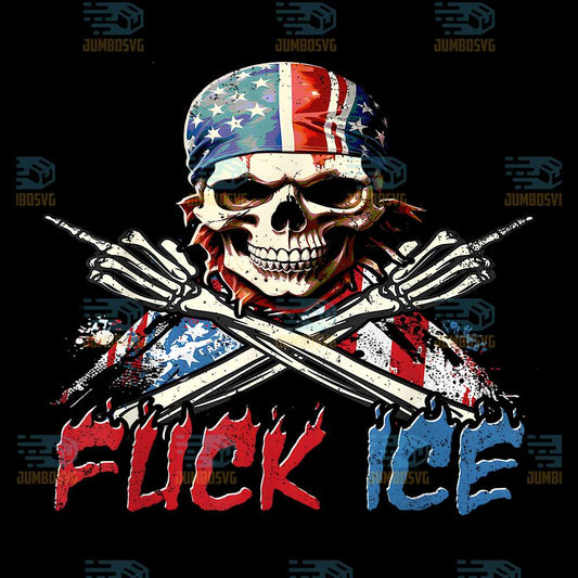 Skeleton-Fck-Ice-Protest-Deportation-Distressed-Png