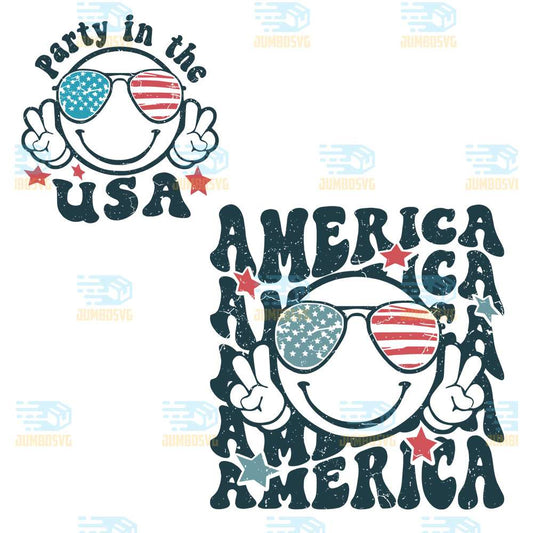 Smile-Party-In-The-Usa-America-4th-Of-July-Svg