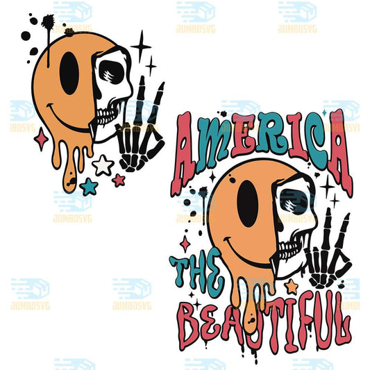 Smile-Skeleton-America-The-Beautiful-4th-Of-July-Svg
