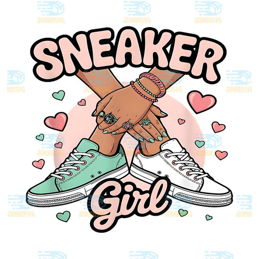 Sneaker-Girl-Afro-Png