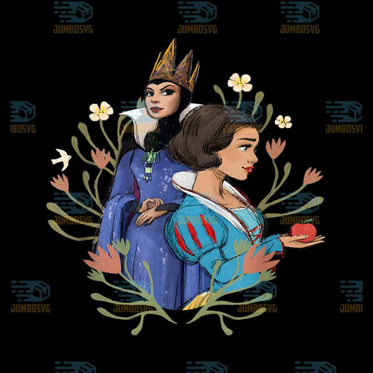 Snow-White-Movie-Evil-Queen-And-Snow-White-With-Apple-Png